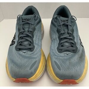 Hoka Clifton 8 Running Shoes Gray Low Top Sneakers Athletic Cushion WIDE